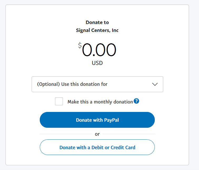 PayPal Form Screenshot